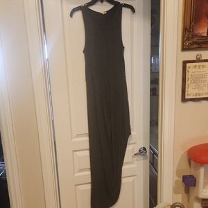 Silence + Noise Charcoal Asymmetrical Dress